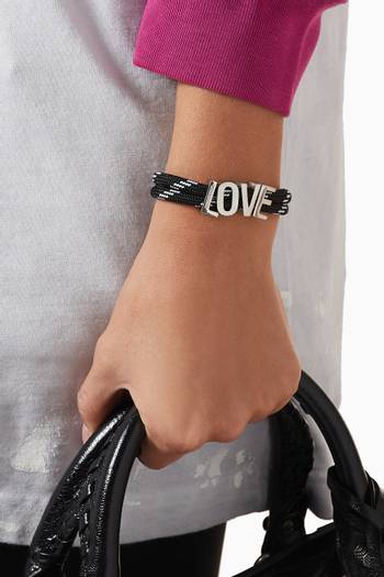 hover state of LOVE Cord Bracelet in Brass & Cotton