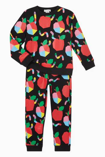 hover state of Apples and Worms Joggers in Cotton 