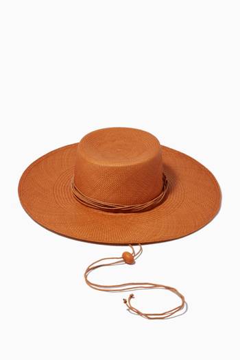 hover state of Jacaranda Hat in Toquilla Straw