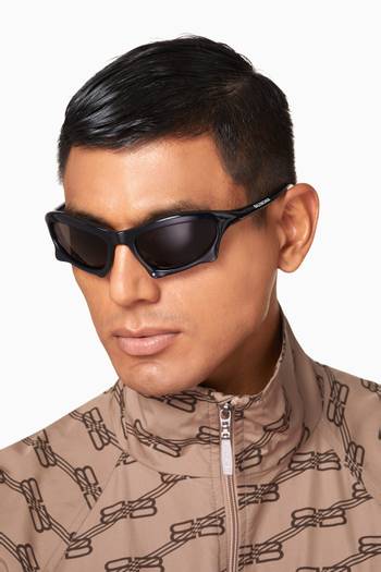 hover state of Bat Rectangle Sunglasses in Nylon   