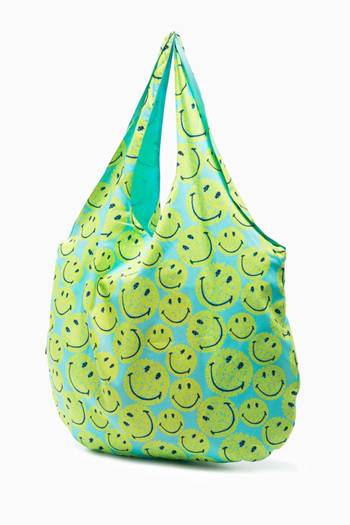 hover state of x Smiley Badin Beach Bag in Recycled Nylon