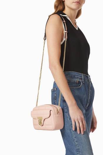 hover state of Kiss Me Now Shoulder Bag in Quilted Calfskin