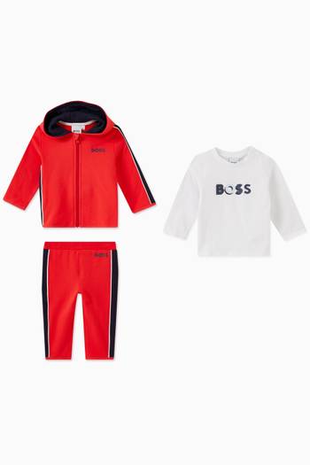 hover state of Logo Print Tracksuit Set in Cotton