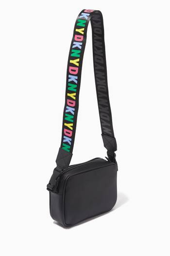 hover state of Logo Print Bag in Nappa Leather