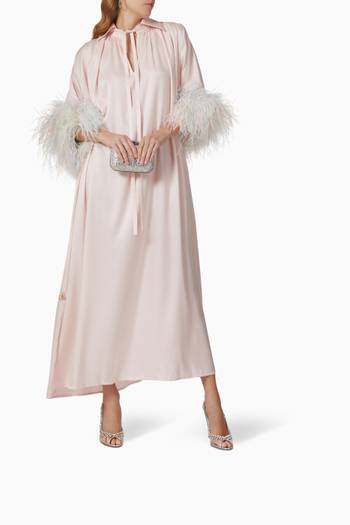 hover state of Feather Trim Kaftan