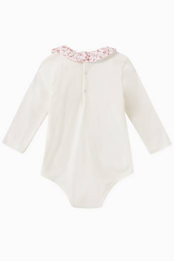 hover state of Ruffled Bodysuit in Cotton