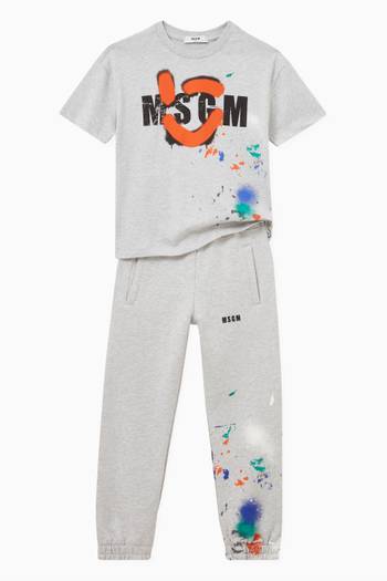 hover state of Splatter Detail Sweatpants in Cotton