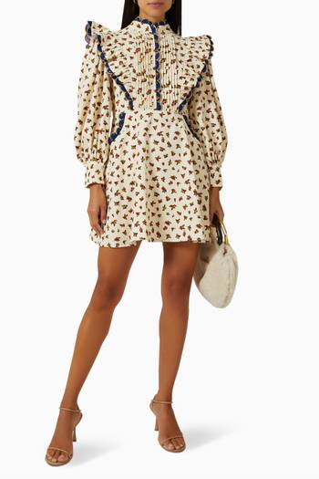 hover state of Koussi Printed Mini Dress in Cotton