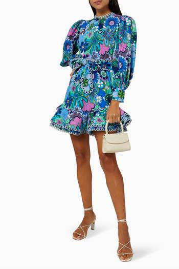 hover state of Tahoe Printed Mini Dress in Courderoy