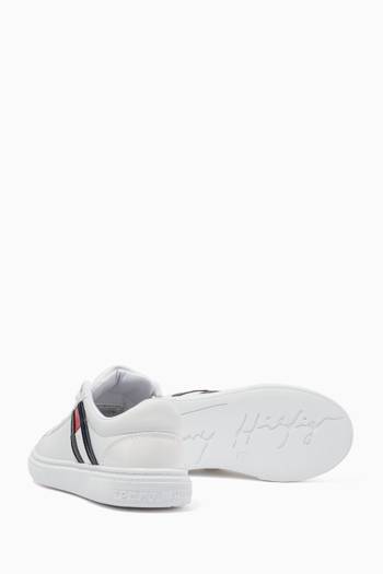 hover state of Logo Flag Low Top Sneakers in Faux-leather