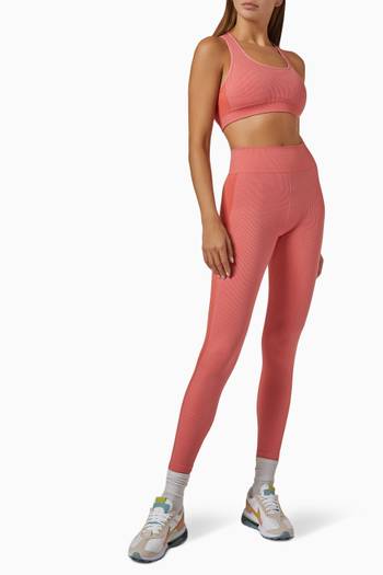 hover state of Anna Seamless Sports Bra in Ribbed Cotton-blend
