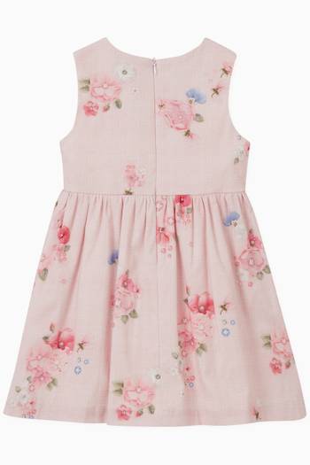 hover state of Floral Bow Dress in Cotton
