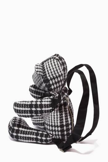 hover state of Checkered Teddy Bear Bag in Fabric