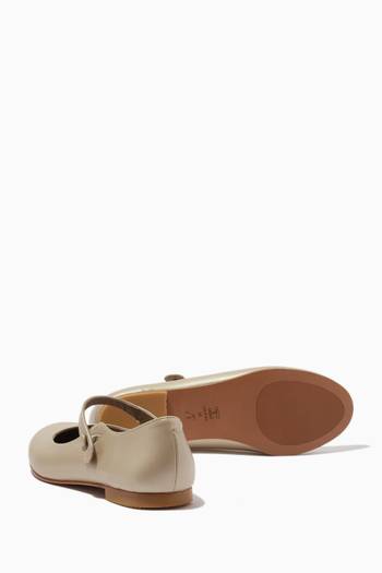 hover state of Ella Mary Jane Ballerina Shoes in Iridescent Leather