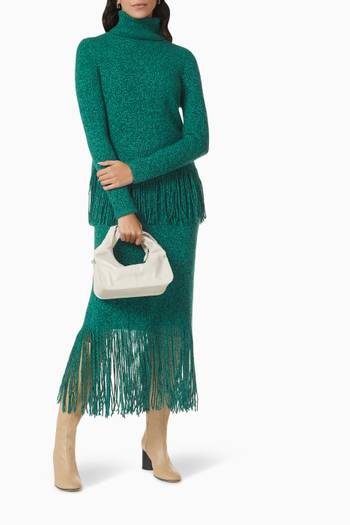 hover state of Kaleidoscope Tassel Turtleneck Top in Cashmere-wool