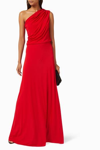 hover state of Charlee One-shoulder Gown in Matte Jersey