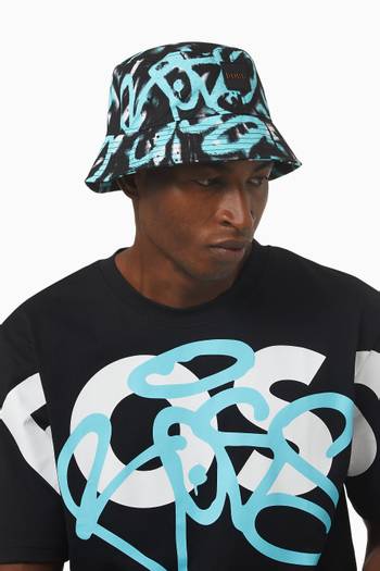 hover state of Graffiti Artwork Bucket Hat in Cotton Twill