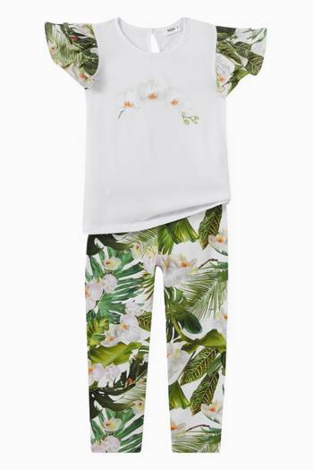 hover state of Orchid Print T-shirt in Jersey