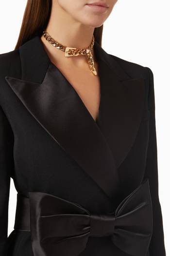 hover state of Buckle Chain Choker in Gold-tone Brass