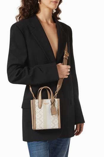 hover state of Mini Spade Flower Manhattan Tote in Jacquard