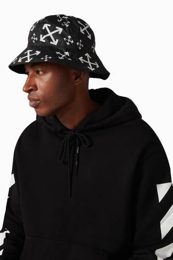 hover state of Multi Arrows Bucket Hat in Nylon
