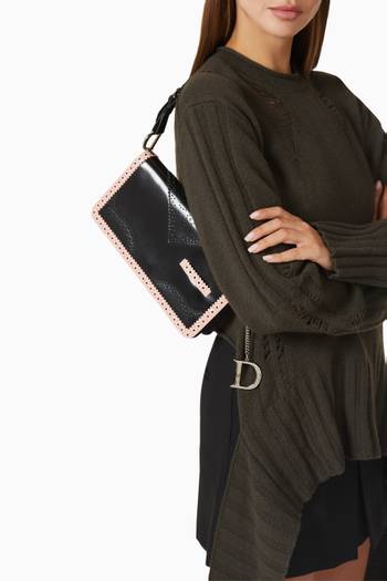hover state of Braided Shoulder Bag in Leather