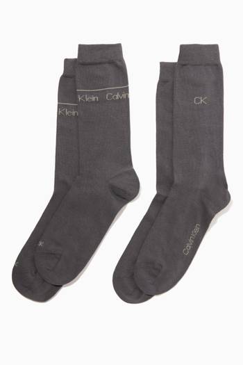 hover state of Classic Crew Socks in Cotton, Set of 2