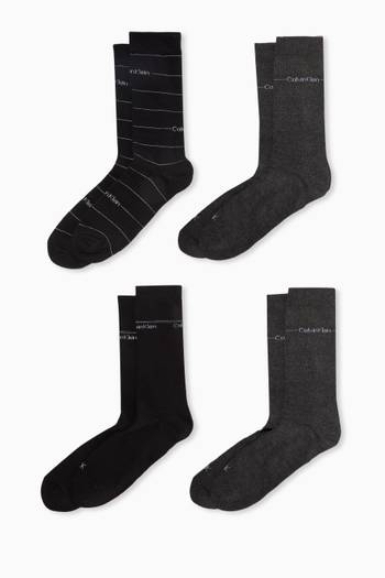 hover state of Logo Socks in Cotton-blend, Set of 4
