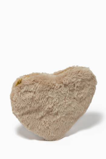 hover state of Lillian Heart Bag in Faux Fur