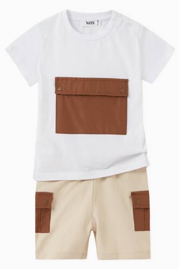 hover state of Little Edwin Cargo Shorts in Cotton