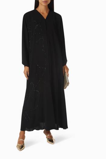 hover state of Embellished Long Sleeve Abaya