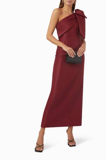hover state of One-Shoulder Dress in Satin