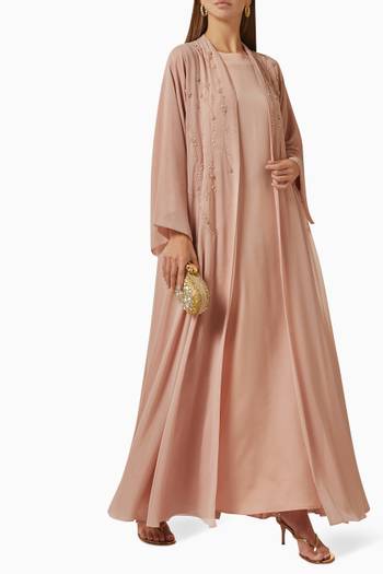 hover state of 3-piece Abaya Set in Chiffon
