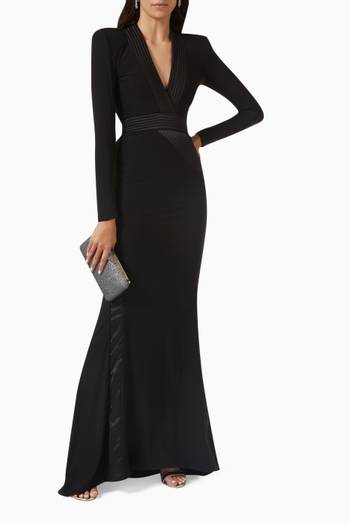 hover state of The Heiress Gown in Stretch-jersey