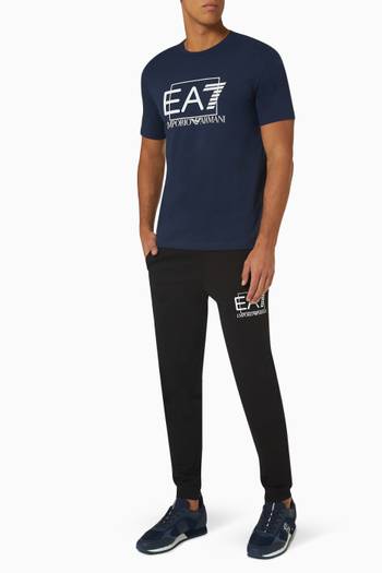 hover state of EA7 Macro Logo T-shirt in Cotton Jersey