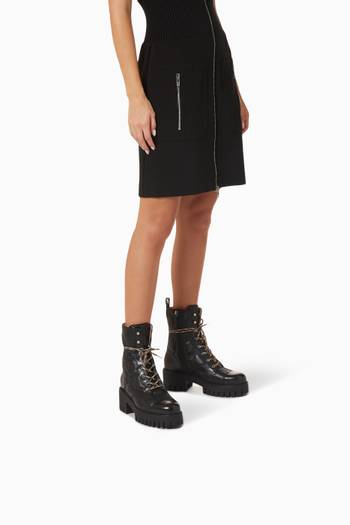 hover state of Lace-up Boots in GG Quilted-leather