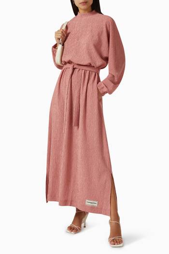 hover state of Modest Batwing-sleeve Maxi Dress in RE-CRINK100©