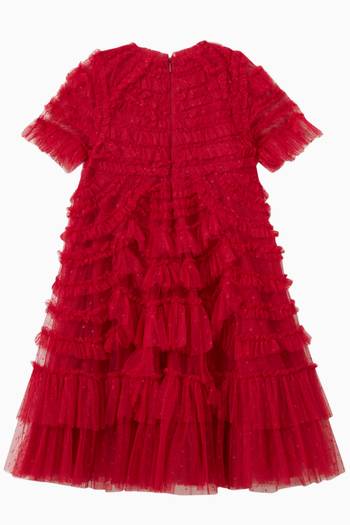 hover state of Marilla Ruffle Dress in Polyester
