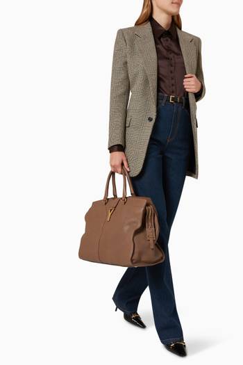 hover state of Large Cabas Chyc East West Tote Bag in Leather
