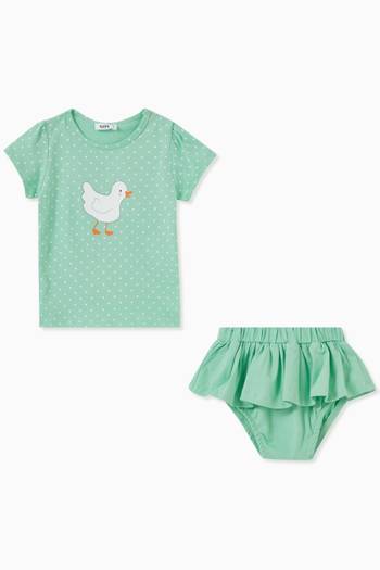 hover state of Chikidie T-shirt & Bloomers Set in Jersey