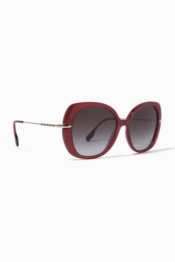 hover state of Monogram Motif Oversized Square Frame Sunglasses in Acetate