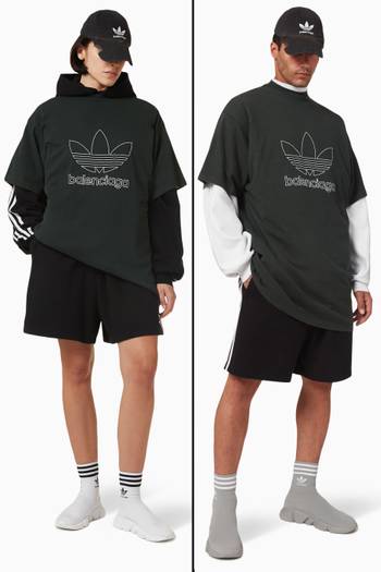 hover state of x Adidas Oversized T-shirt in Cotton Jersey