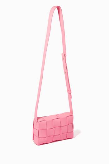 hover state of Cassette Crossbody Bag in Intrecciato Leather