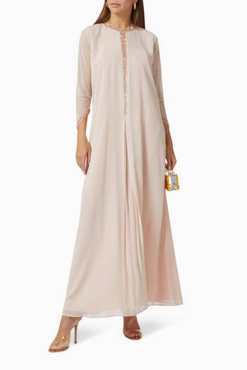 hover state of Sequin-embellished Kaftan in Chiffon