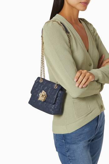 hover state of Ayshana Magnolia Mini Bag in Quilted Leather