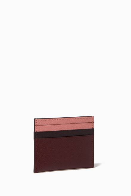 hover state of Card Case in Colour-block Leather            