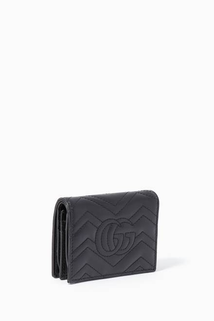 hover state of Black GG Marmont Matelassé Wallet