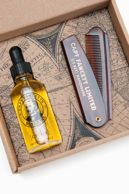 hover state of Beard Oil & Beard Comb Gift Set 