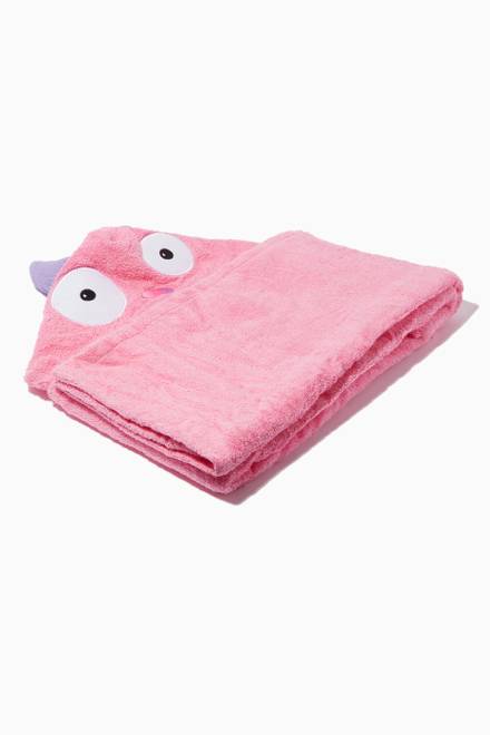 hover state of Monster Pink Hooded Towel   