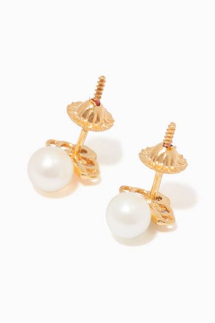 hover state of My Princess Pearl Diamond Earrings        